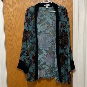 Velvet accent cardigan